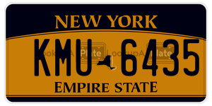 KMU6435  license plate in NY