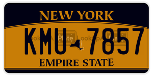 KMU7857  license plate in NY