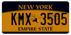 KMX3505  license plate in NY