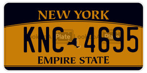 KNC4695  license plate in NY