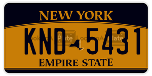 KND5431  license plate in NY