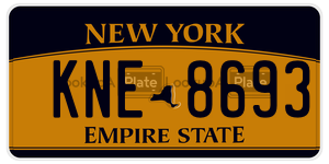 KNE8693  license plate in NY