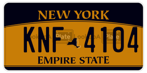 KNF4104 license plate in New York
