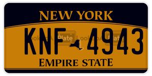KNF4943  license plate in NY