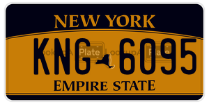 KNG6095  license plate in NY