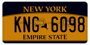 KNG6098  license plate in NY