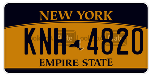 KNH4820  license plate in NY