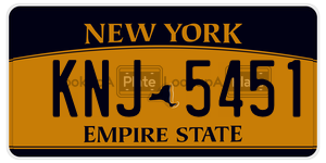 KNJ5451  license plate in NY