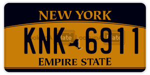 KNK6911  license plate in NY
