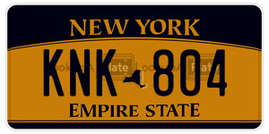 KNK804  license plate in NY
