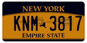 KNM3817 license plate in New York