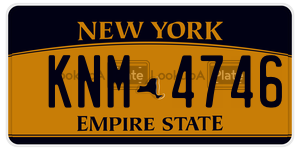 KNM4746  license plate in NY