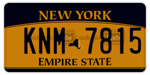 KNM7815  license plate in NY