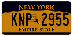 KNP2955  license plate in NY