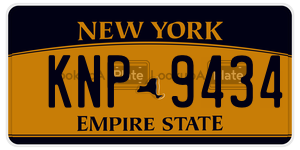 KNP9434  license plate in NY