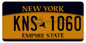 KNS1060 license plate in New York