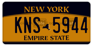 KNS5944  license plate in NY