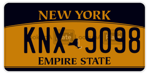 KNX9098  license plate in NY