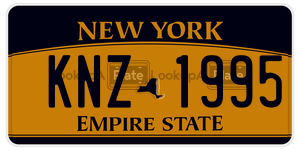 KNZ1995  license plate in NY