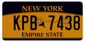 KPB7438  license plate in NY