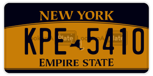 KPE5410 license plate in New York
