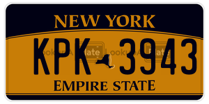KPK3943 license plate in New York