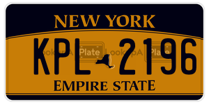 KPL2196  license plate in NY