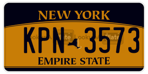 KPN3573  license plate in NY