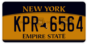 KPR6564  license plate in NY