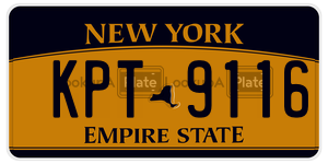 KPT9116 license plate in New York