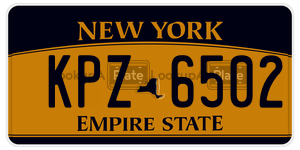 KPZ6502  license plate in NY