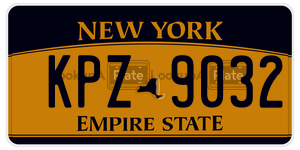 KPZ9032  license plate in NY