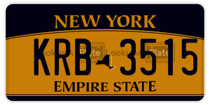 KRB3515  license plate in NY