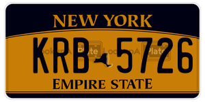 KRB5726  license plate in NY