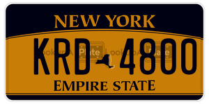 KRD4800 license plate in New York