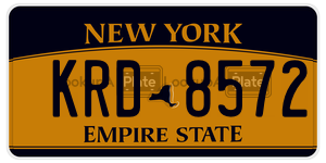 KRD8572 license plate in New York