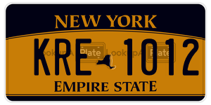 KRE1012  license plate in NY