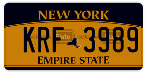 KRF3989  license plate in NY