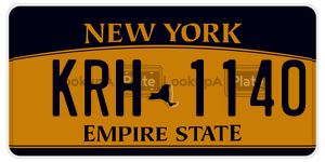 KRH1140  license plate in NY