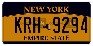 KRH9294 license plate in New York