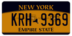 KRH9369  license plate in NY
