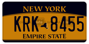 KRK8455 license plate in New York