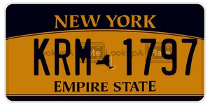 KRM1797  license plate in NY