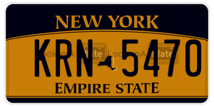 KRN5470  license plate in NY
