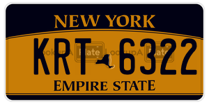 KRT6322  license plate in NY