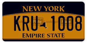 KRU1008  license plate in NY