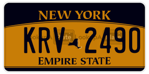 KRV2490  license plate in NY