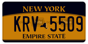 KRV5509  license plate in NY
