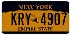 KRY4907  license plate in NY
