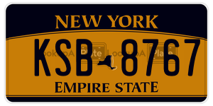 KSB8767  license plate in NY